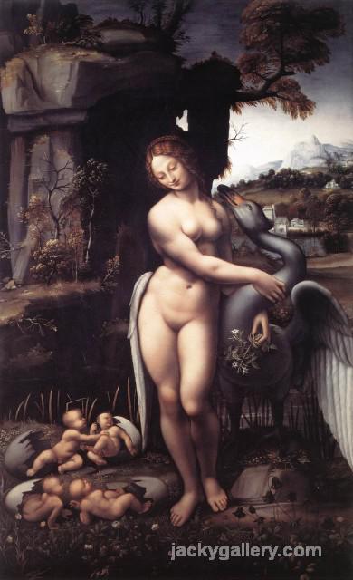 Leda 15, Leonardo Da Vinci's high quality hand-painted oil painting reproduction